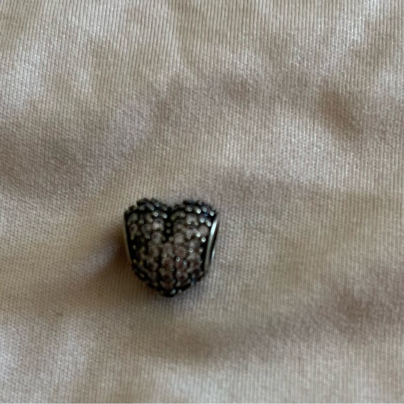 PANDORA Pink Pave Heart Charm - Picture 6 of 7